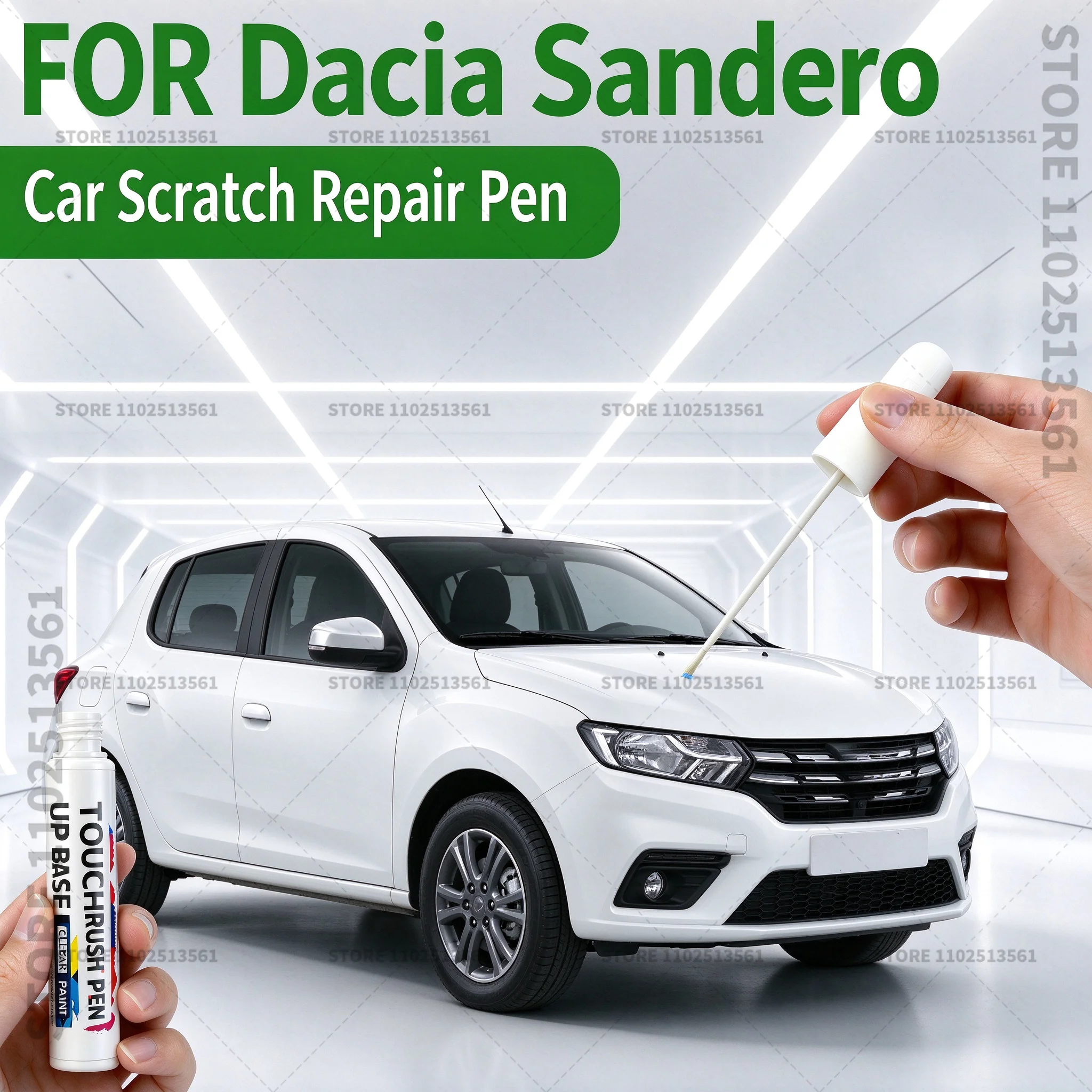 For 2008-2025 Dacia Sandero Auto Touch Up Paint Pen for Car Body Scratch Repair and Small Paint Chip Touch Ups White Black Blue