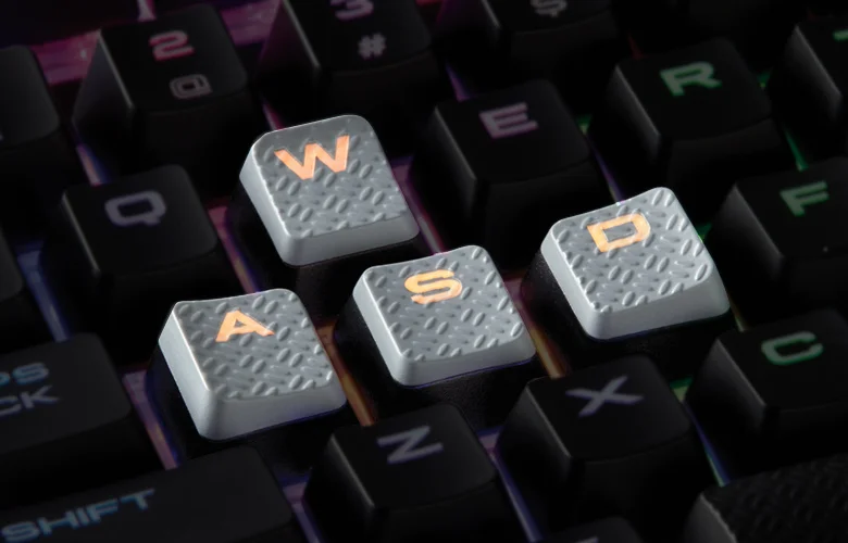 

New Texture Keycaps Brand Pirate Ship Punisher WASD Gaming Keycap Transparent Key Caps Mechanical Keyboard K65/K70/K95/k100