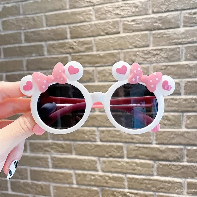 نظارات شمسية للأطفال ، تصميم كرتون ميكي وميني ، نمط كاواي ، قبعة شمس صيفية ، ألعاب للأولاد والبنات ، هدايا ، جديدة