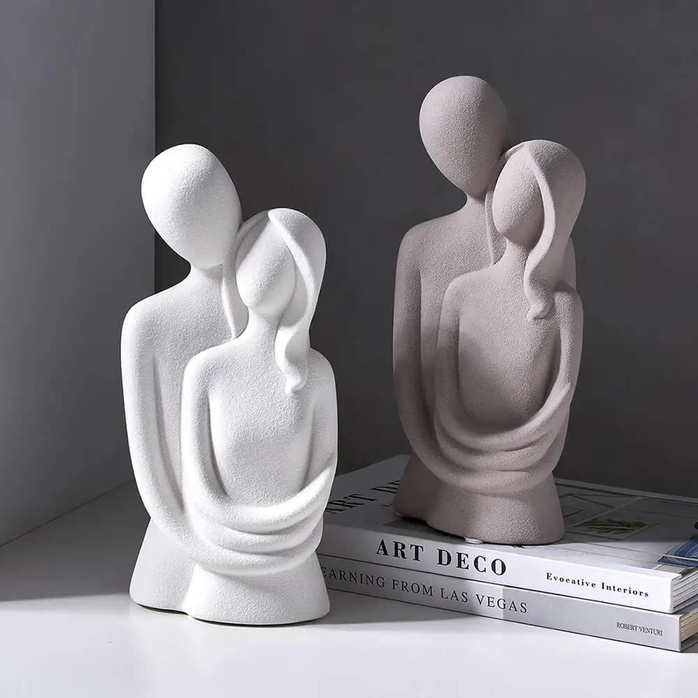 Nordic Abstract Statue Sculpture Thinker Character Ornaments Decoration Resin Ceramic Decor Crafts Living Room Home Gift