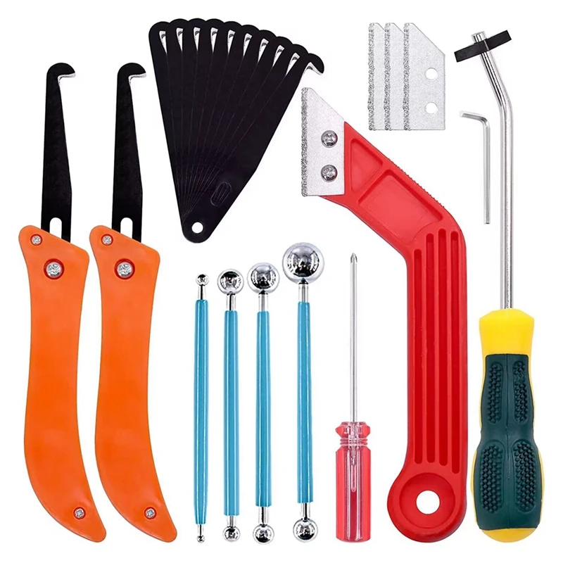 

23-Piece Saw Blade Grouting Hand Saw Tile Joint Grouting Removal Tool Cleaning Brush Caulking Edge Sewing Tool