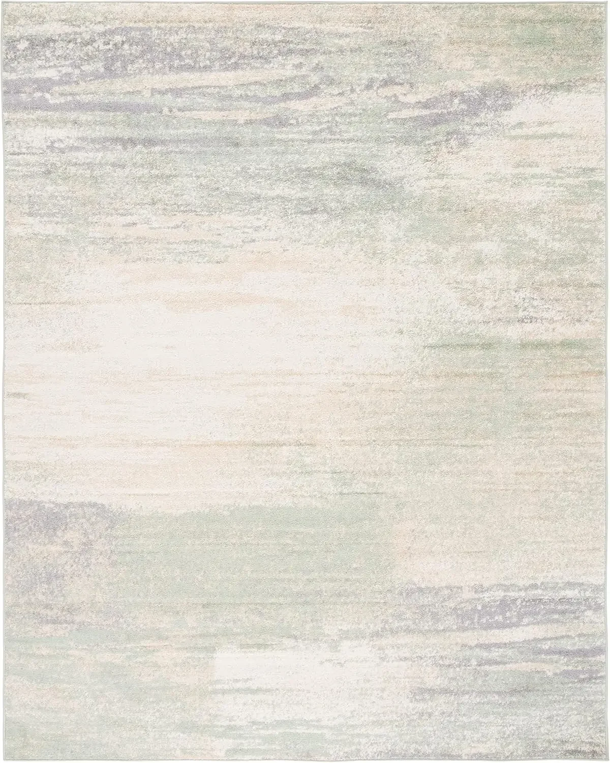 Adirondack Collection Area Rug - 9' x 12', Ivory & Sage, Modern Abstract Design, Non-Shedding & Easy Care, Ideal for High