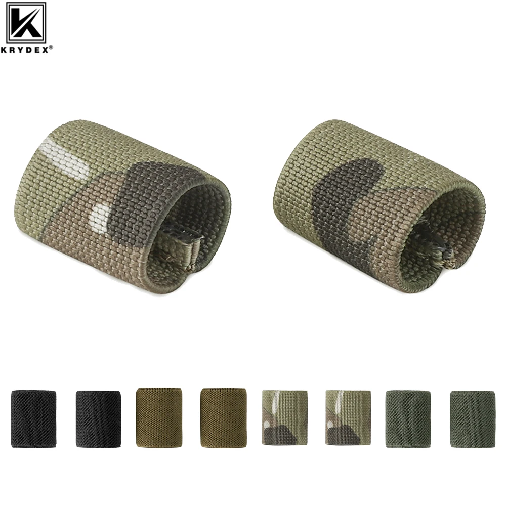 KRYDEX 2PCS Tactical 1inch Elastic Loop Strap Locker Webbing Organizer for Backpack Chest Rig Vest Sling Hunting Accessories
