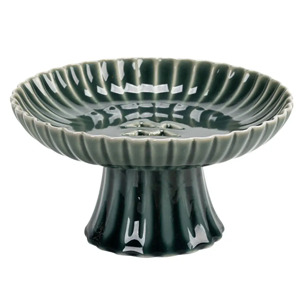 

Универсальное керамическое блюдо для чайника, закусок, фруктов, с подставкой, стильный аксессуар для гостиной, керамическая тарелка для сухофруктов