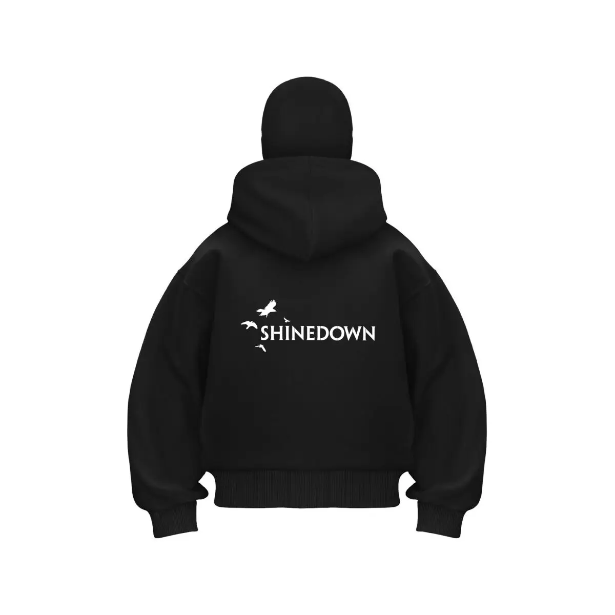 Shinedown Band Text Design Men's Balaclava Zip Hoodie Warm Winter Outdoor Casual Sweatshirt