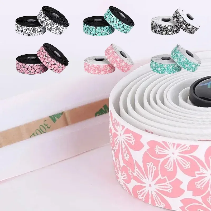 

BUCKLOS Road Bike Handlebar Tapes Fashion Anti-Vibration Cycling Bar Wrap Waterproof PU EVA Bicycle Handlebar Strap