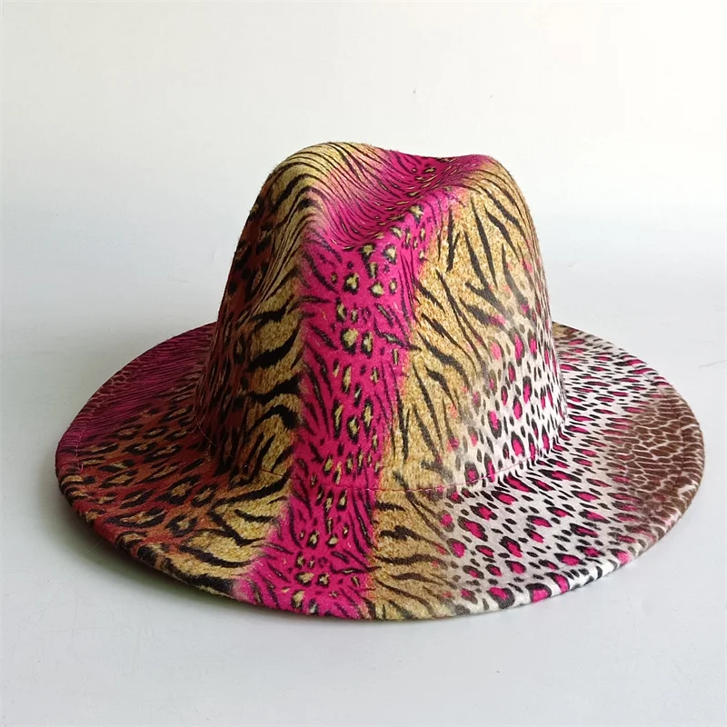 Snakeskin fedora hat flat brim size adjustable unisex hip-hop fedora hat various animal patterns jazzr кепка мужская