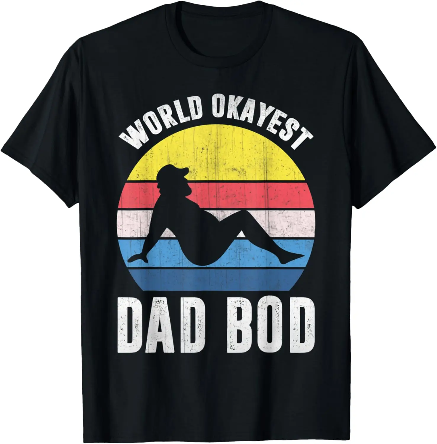 Herren-T-Shirt „World's Okayest Dad Bod“.