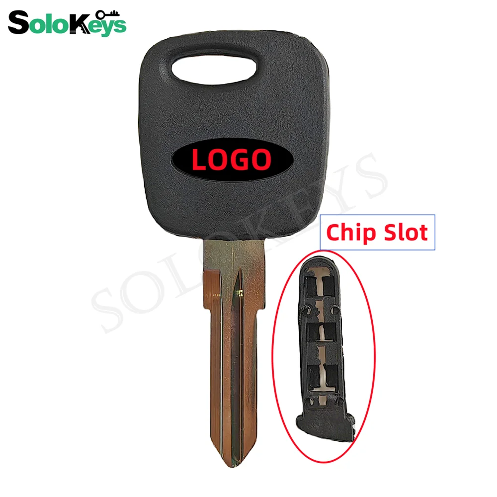 

10Pcs/Lot SOLOKEYS Replacement Transponder Key Shell Fob for Ford Car Holder Chip Hollow Uncut Blade Printed Logo