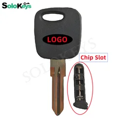 10 pz/lotto solokys sostituzione Transponder chiave Shell Fob per Ford Car Holder Chip Hollow Uncut Blade Logo stampato