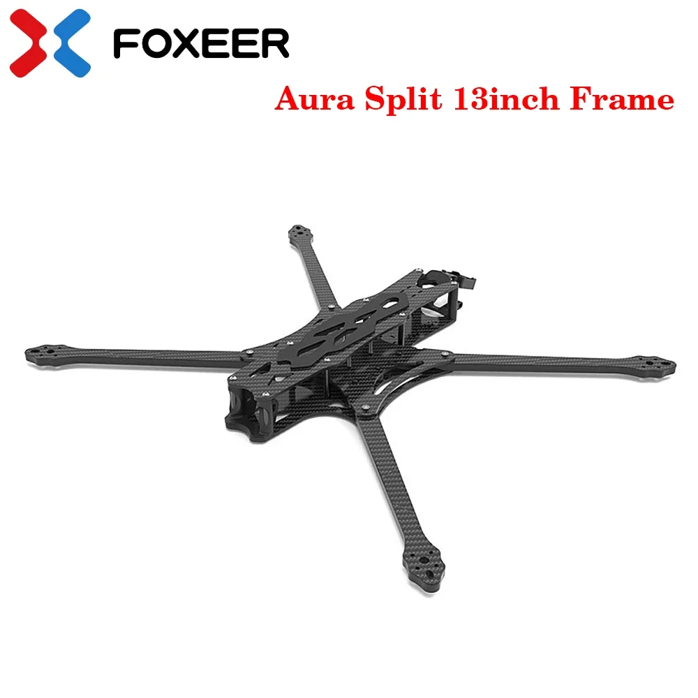 FOXEER Aura Split 13inch Long Range Frame 551mm T300 8mm Arm Carbon Supported O3 / Analog / Vista / Walksnail for RC FPV Drone