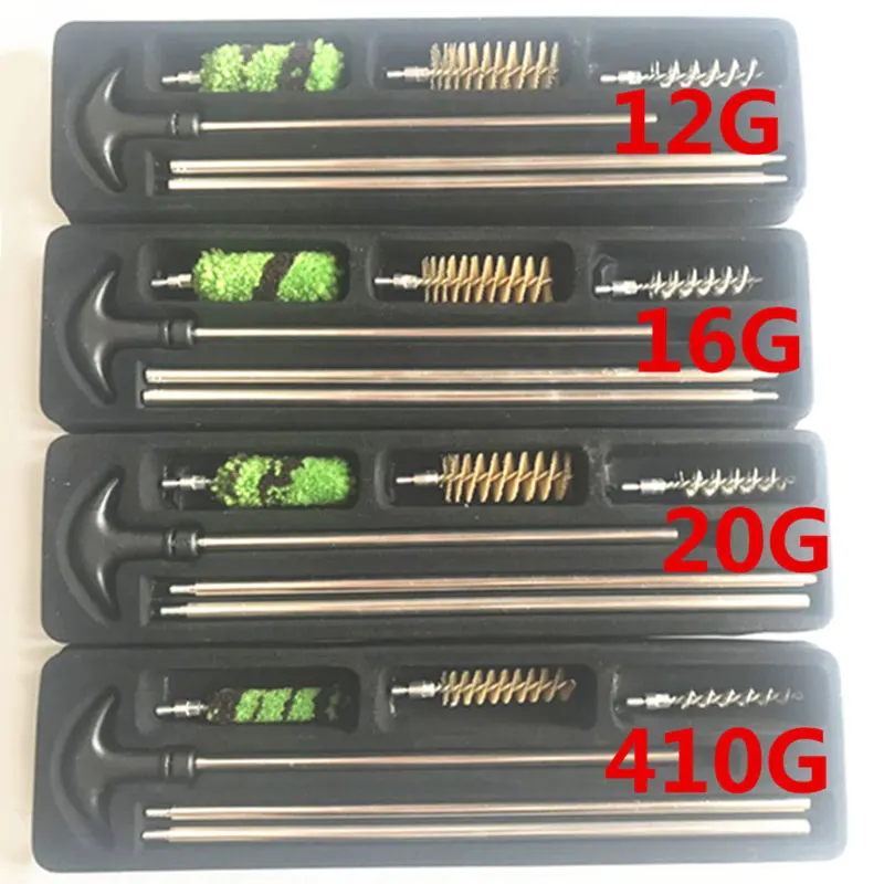 Guncleaning Kits Gun Tube Brush Tools For 12GA 16GA Gauge Caliber Gun Pipe Wipe Cleaner Tool Hunting Gun Cleaning Accessories