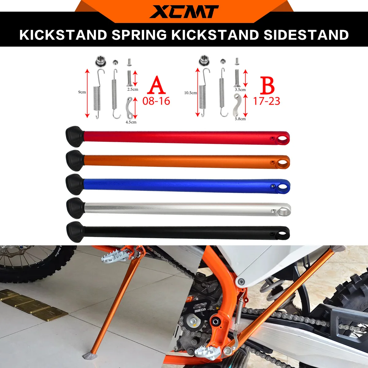 

Parking Side Stand Kickstand With Spring Kit For KTM Husqvarna TE FEXC XCW XCF XCFW EXC EXC EXCF 150-450 500 530 Six Days
