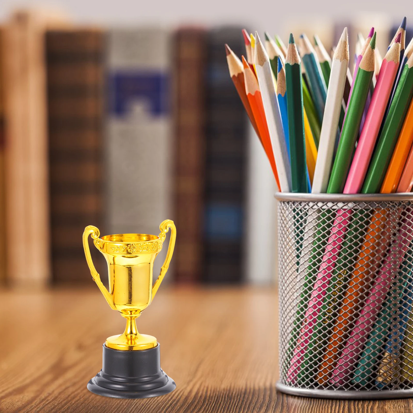 

10Pcs Kids Award Trophy Small Prize Cups Plastic Reward School Rewarding Supplies