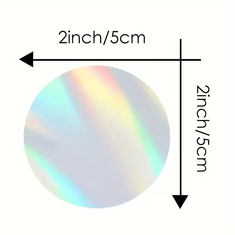 200 Stück 5,08 cm Metallisch Silberne Runde Punkt-Aufkleber Reflektierende Versiegelungsetiketten für Inventarorganisation Ziel-Aufkleber – Detail 3