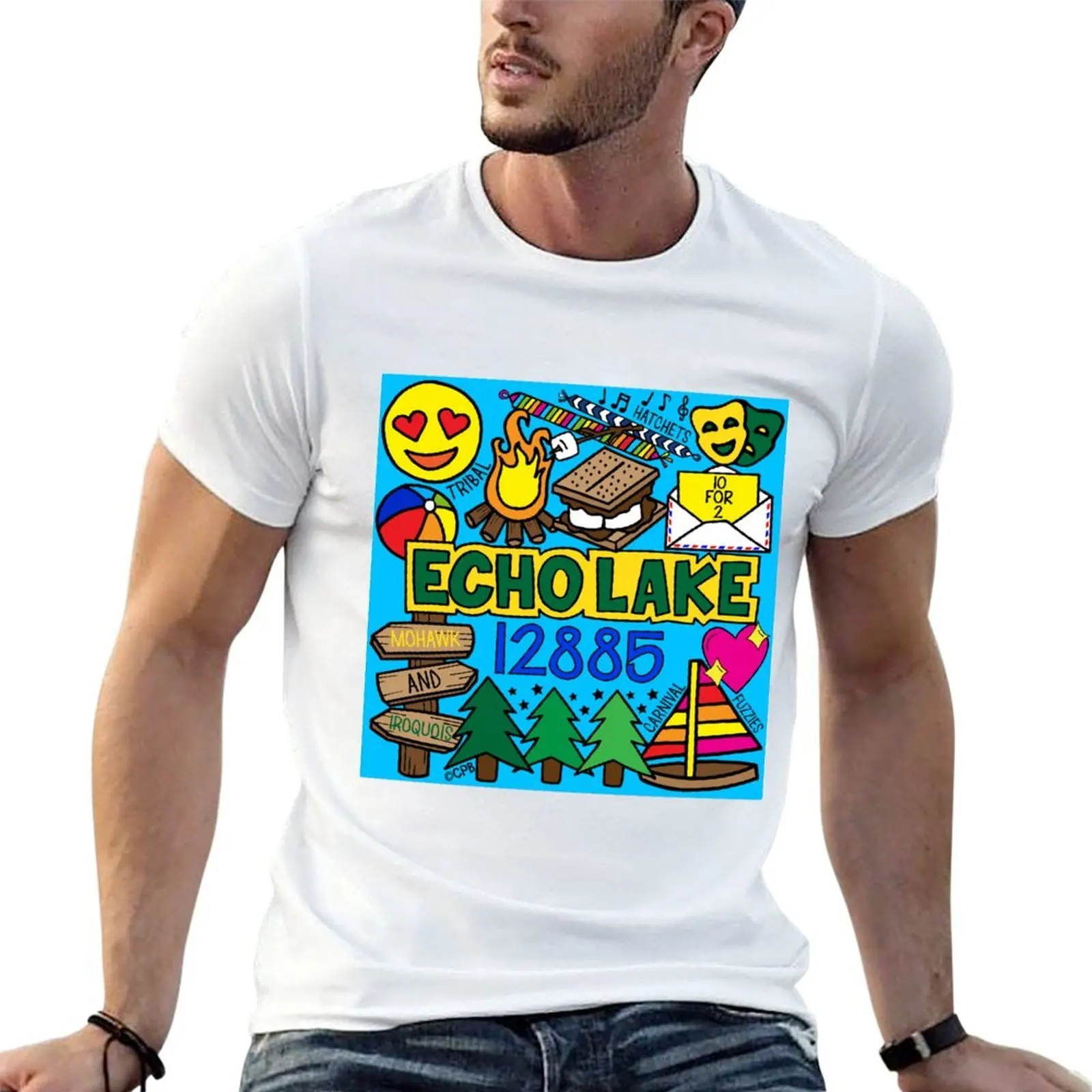 

Echo Lake T-Shirt man t shirt cotton man t shirt luxury t shirt men 100% cotton luxury brand T-Shirt