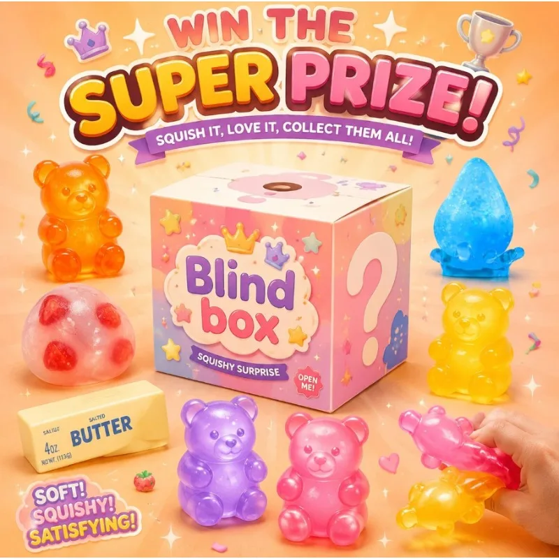 

Unleash Your Luck! A 2-Draw Slow-Rebound Blind Box Set – Each Draw Has An Independent Probability, With Hidden Items Waiting To Be Unlocked. Random, Super Soft, Stress-Relieving Toys, Two Surprises In One Box, The More You Squeeze