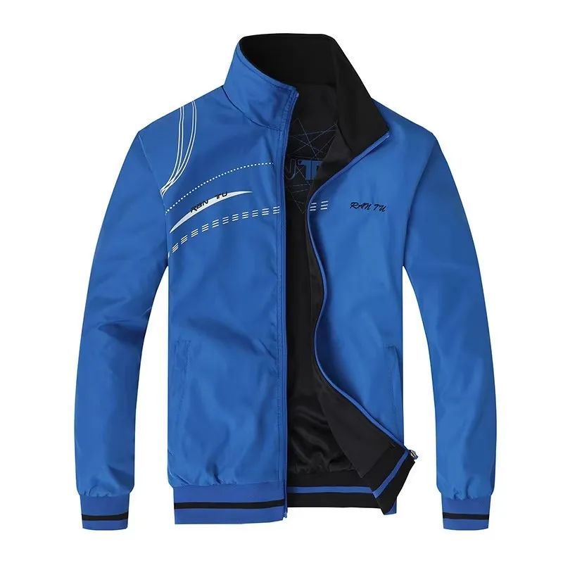 Picture 4: Red Jacket Men New Spring Double Side Wear Coat Sportswear Clothes Top Plus Size 5XL Bomber Jacket Veste Jaqueta Masculina