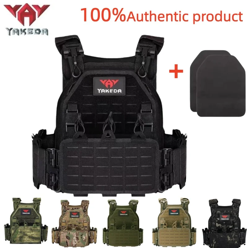 

YAKEDA Tactical Vest 6094 Fast detachable light laser cut outdoor hunting black gear carry vest of high quality 1000d nylon