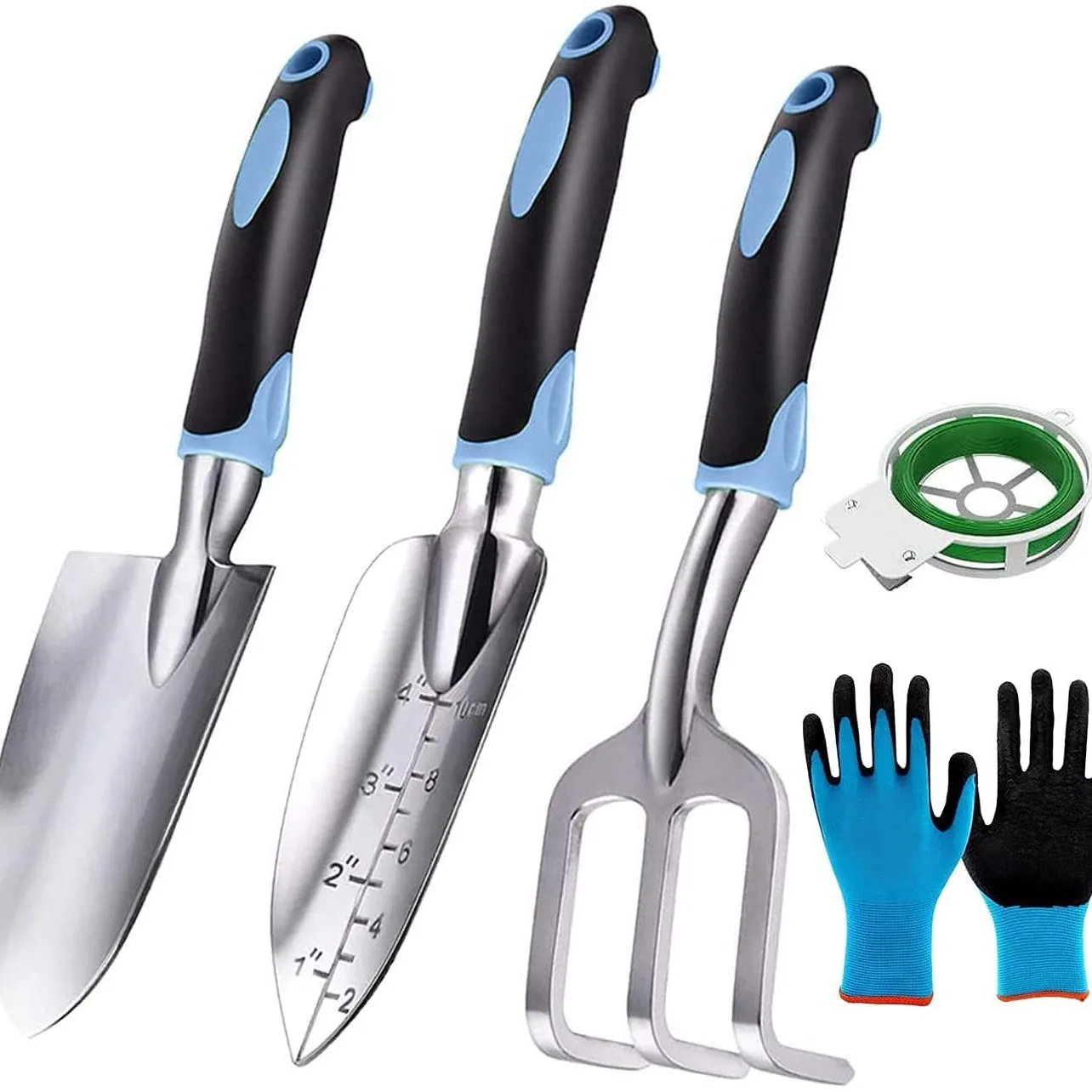 

Garden Hand Tools Set Hot Sale DIY Aluminum Transplant Cultivator Soft Plastic Hand Trowel Manual