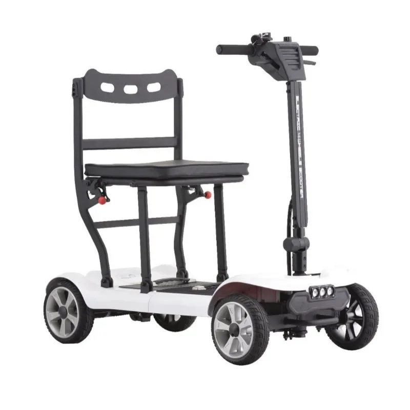 Folding large-wheel electric battery car, small adult electric car