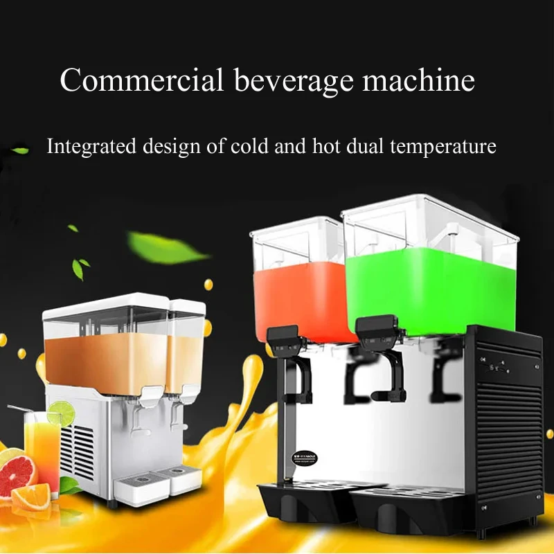 

Desktop Automatic Double Cylinder Juicer Cold And Hot Drink Machine Beverage Dispenser Stirring Fruit Juice Equipment