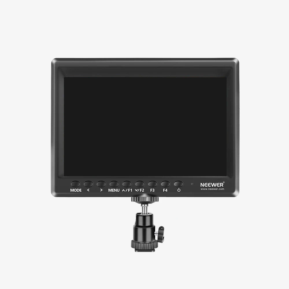 

Neewer F100 7-Inch HD Video Assist Field For DSLR Cameras 1280x800 IPS 1080p For With Sunshade Ball Head