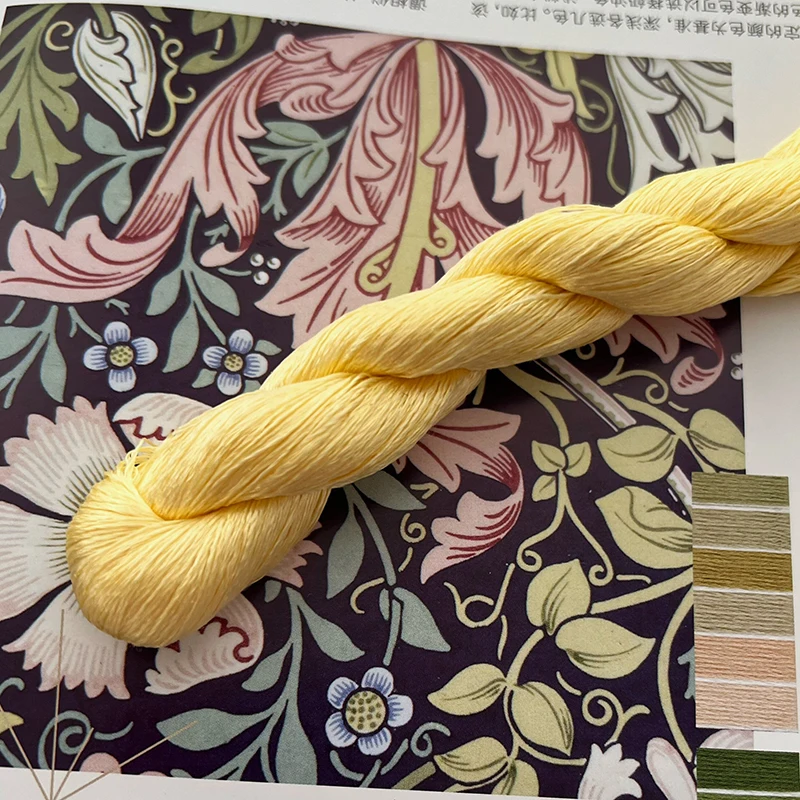 New morandi color group B color hand-embroidered silk flower velvet flower silk thread embroidery thread morandi color