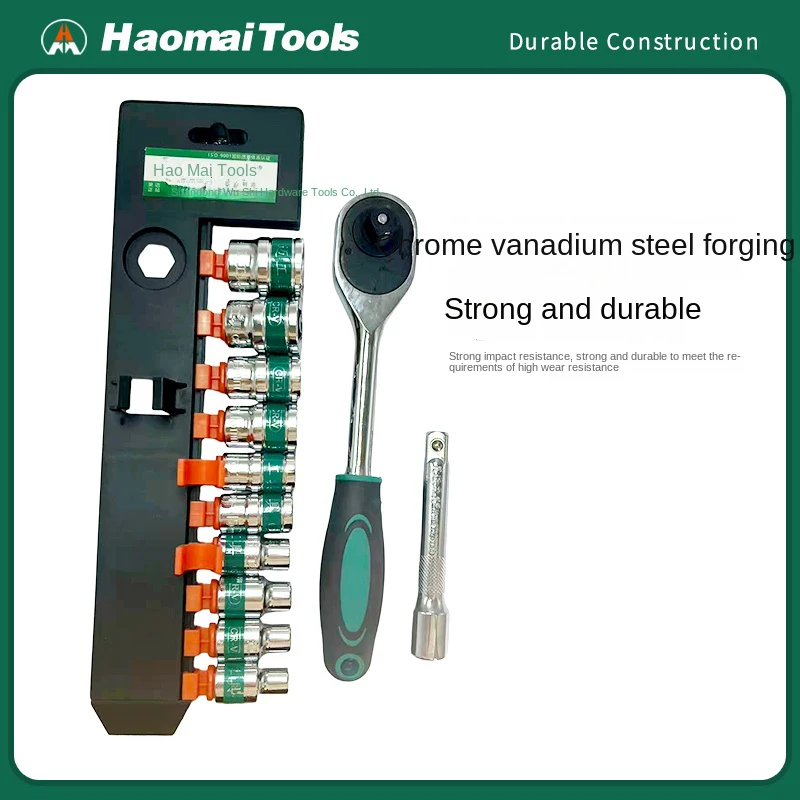 HaoMai Juego de bujes de marco de plástico de 12 piezas, kit combinado de serie de herramientas de cinturón verde