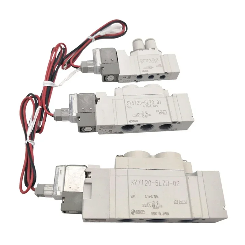 SMC 5 Port Solenoid Valve Plug-in Type SY5120/5220/5320 SY5120-5LZE-01 SY5220-5D-C6 SY5220-5LZD-01