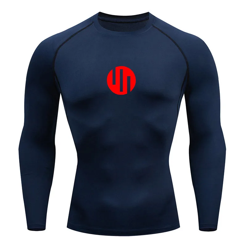 Enganliegendes Langarm-T-Shirt für Herren zum Laufen, Fitness-Unterwäsche, schnelltrocknend, Sonnenschutz, zweite Haut, Sportbekleidung für Männer – Detail 5