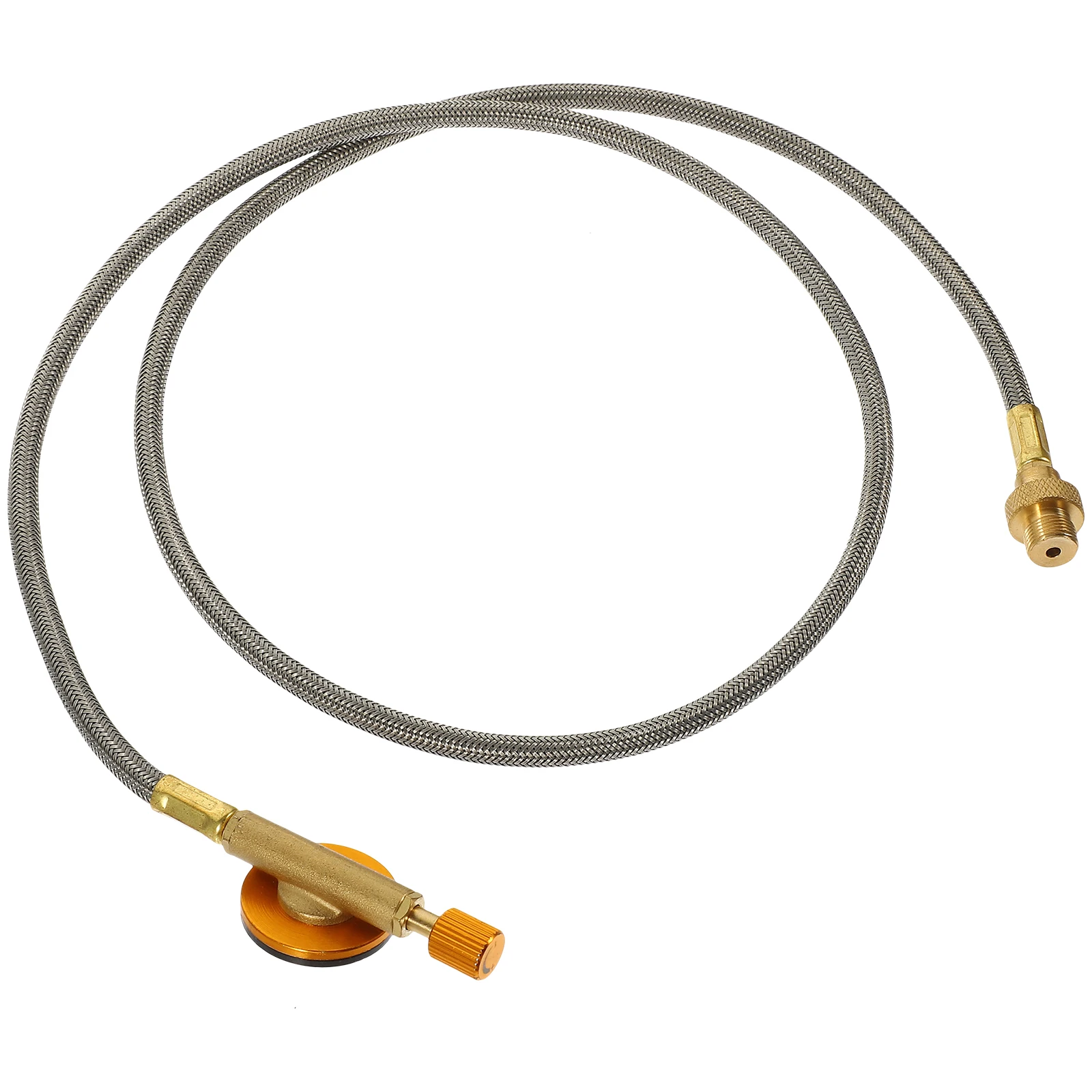 

Propane Hose Grill Regulator Durable Copper Stainless Steel Gas Cable for Outdoor Cooking BBQ Camp Picnic Party