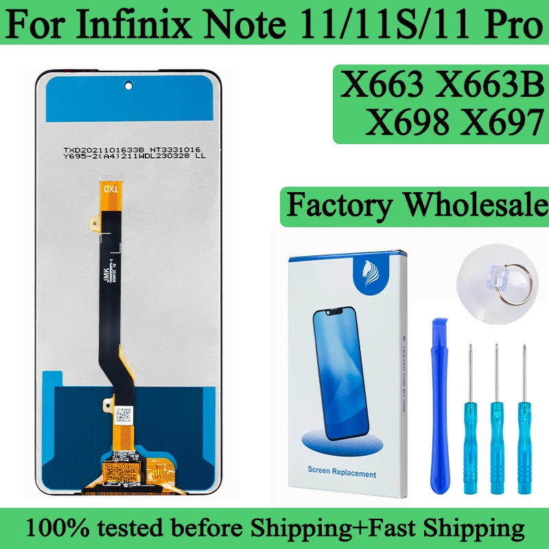 X663 X663B X698 X697 Premium Lcd For Infinix Note 11 Display Note 11S Touch Screen Digitizer Panel Assembly Note 11 Pro Screen