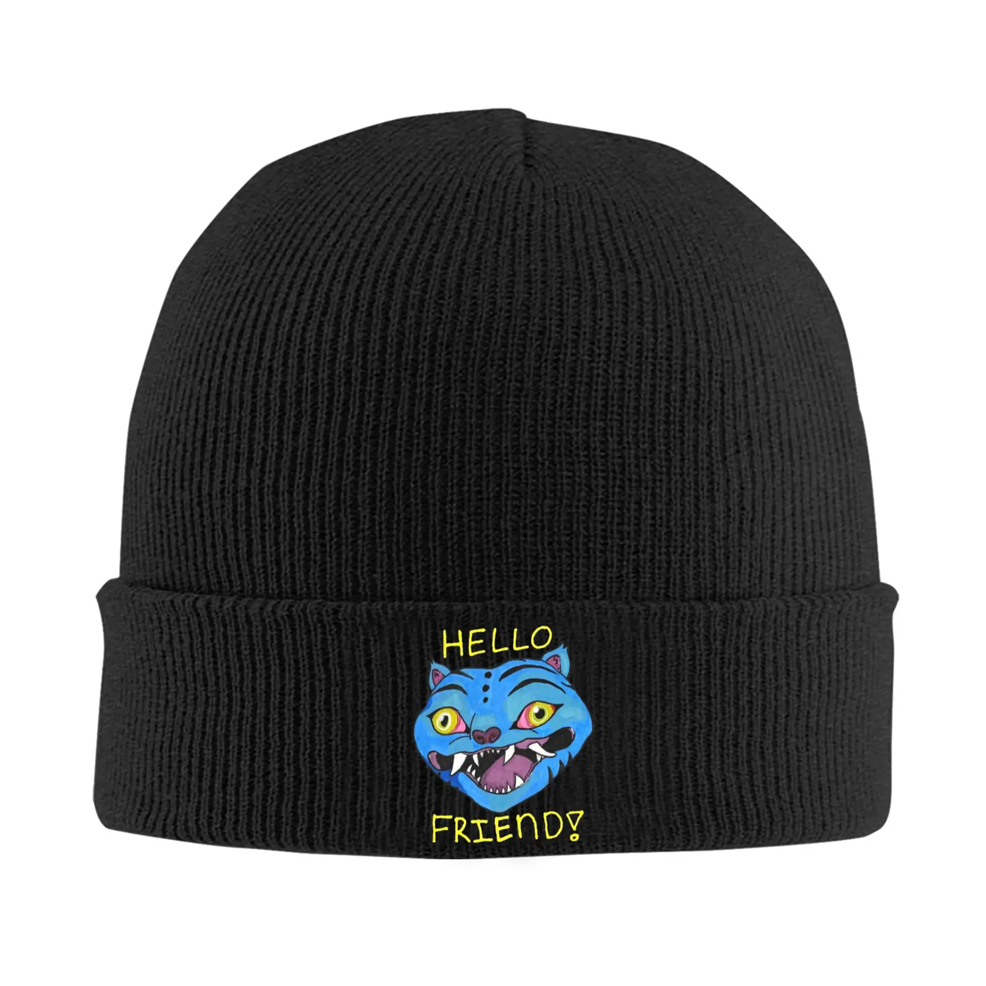 

Вязаные шапки Blue Tiger Kpop Demon Hunters, женские и мужские шапки Skullies, осенне-зимние шапки, акриловая повседневная кепка с дыней,