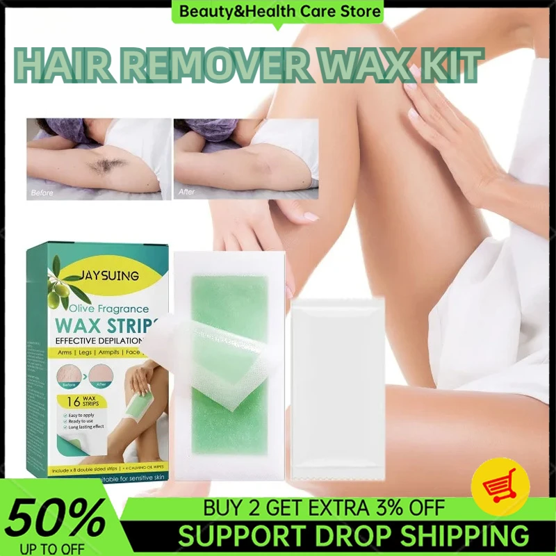 

Hair Removal Wax Strip Set Gentle Hair Removal Leg Armpit Hand Body Whitening Non-irritating Clean Hair Removall Beauty Tools