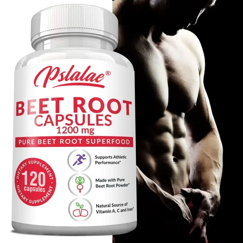 Organic Beetroot Capsules 1200mg - Exercise Support, Promote Digestion, Enhance Immunity