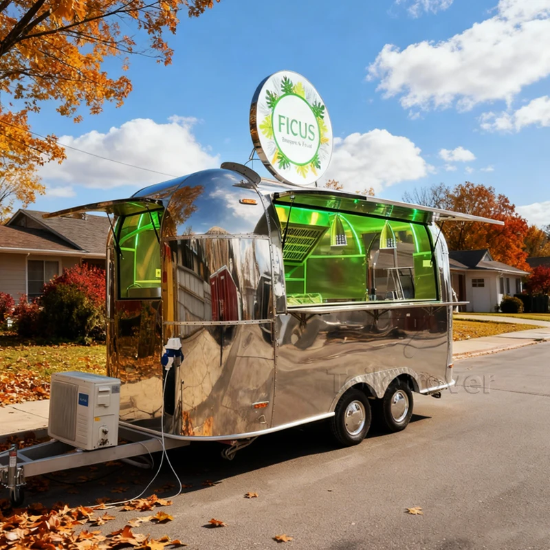 

Tiny Basic Coffee Ice Cream Bbq Para Pizzas Fully Equipped Truck Mobile Food Trailer With Full Kitchen Porch Exhaust