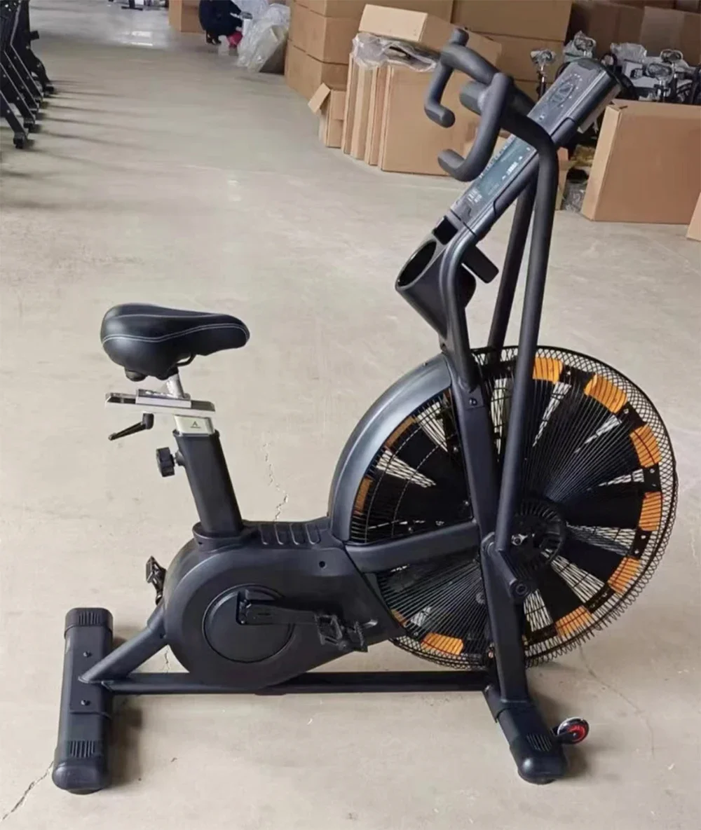 Commercial Cardio Gym Equipment Belt Driving Exercise Air Bike Wind Resistance Spinning Air Bike