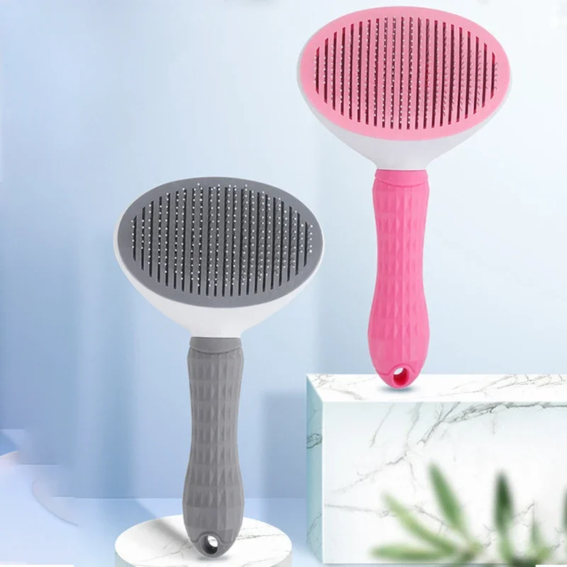 

Pet Dog Brush Cat Comb Self Cleaning Pet Hair Remover Brush For Dogs Cats Grooming Tools Pets Dematting Comb Dogs Accessories