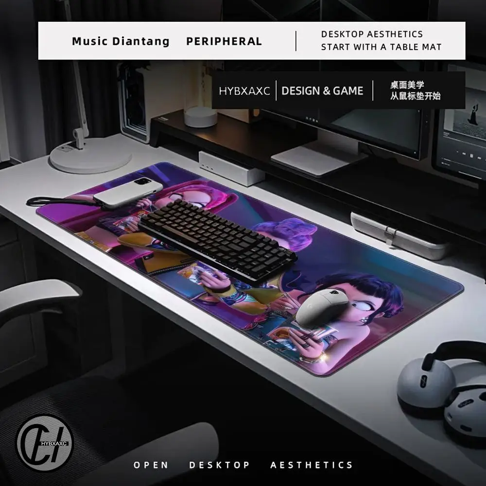 KPop D-Demon H-Hunters Mouse Pad Non-slip Mausepad Gaming Accessories Large Office Gamer Keyboard Desk Mat Rubber Mousepad