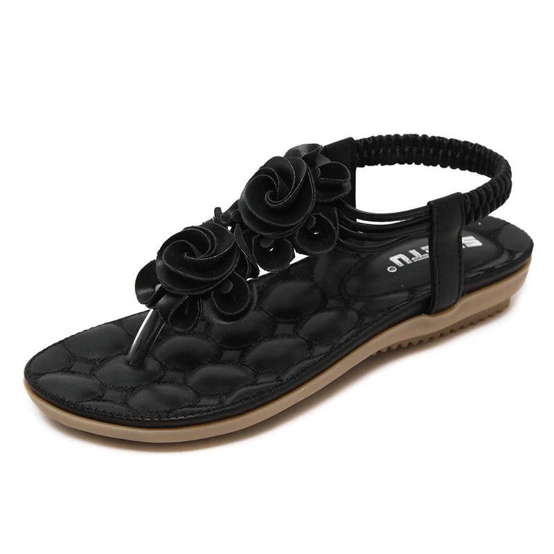 UMMEWALO-Sandalias planas con correa en T para Mujer, chanclas, Zapatos de verano