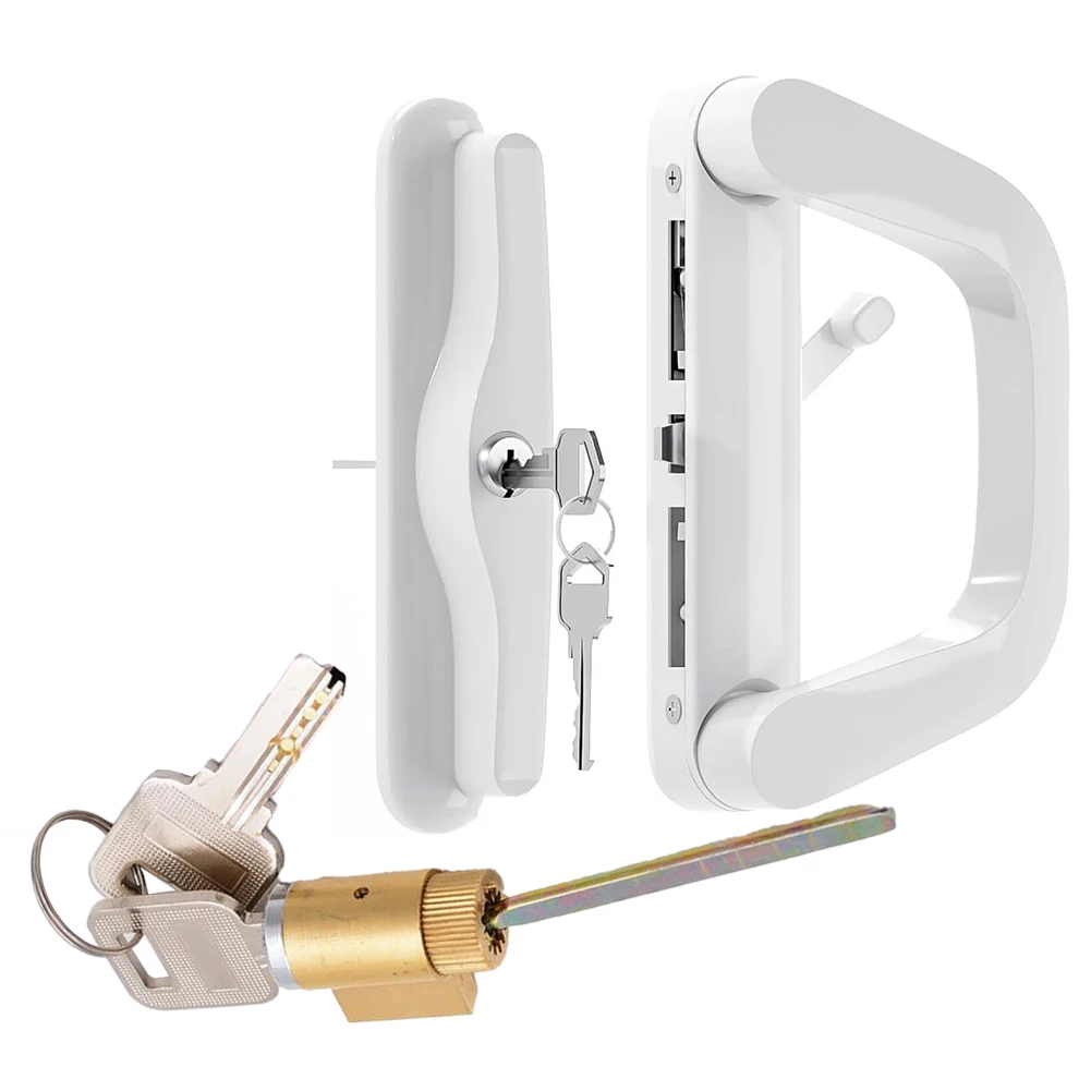 Compatibility Glass Door Lock Replacement Set Compatibility Easy Installation Glass Door Lock Replacement Set Keys