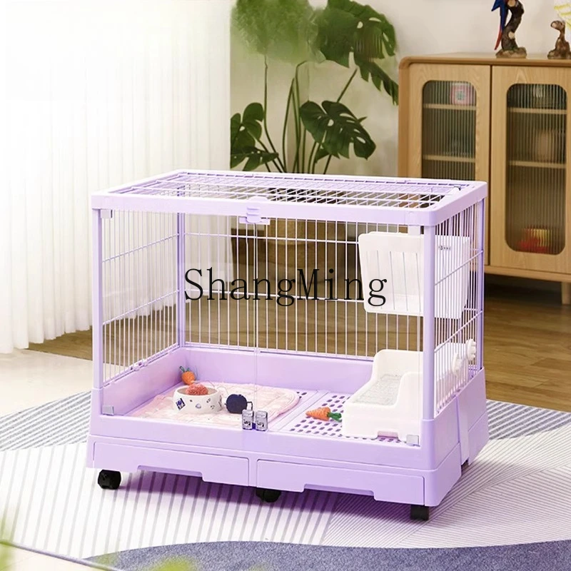 SM household rabbit cage is easy to take care of anti-spray urine extra large rabbit guinea pig luxury rabbit cage