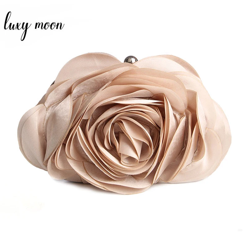 Hot Sale Evening Bag Flower Bride Small Purse Full Dress Party Handbag Wedding Wallet Women Floral Chain Lady Clutches EB034