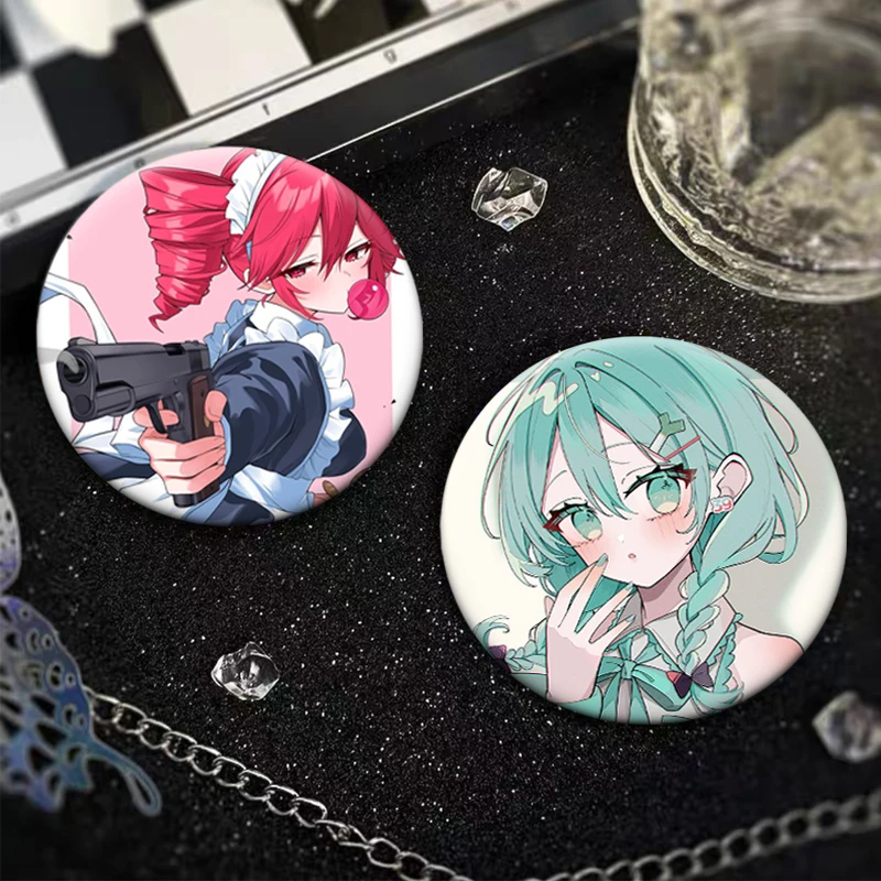 Kasane teto Miku Project Anime Pins Cute Cartoon Girls Badge Handmade Tinplate Brooches for Backpack Clothes Gift Accessorys