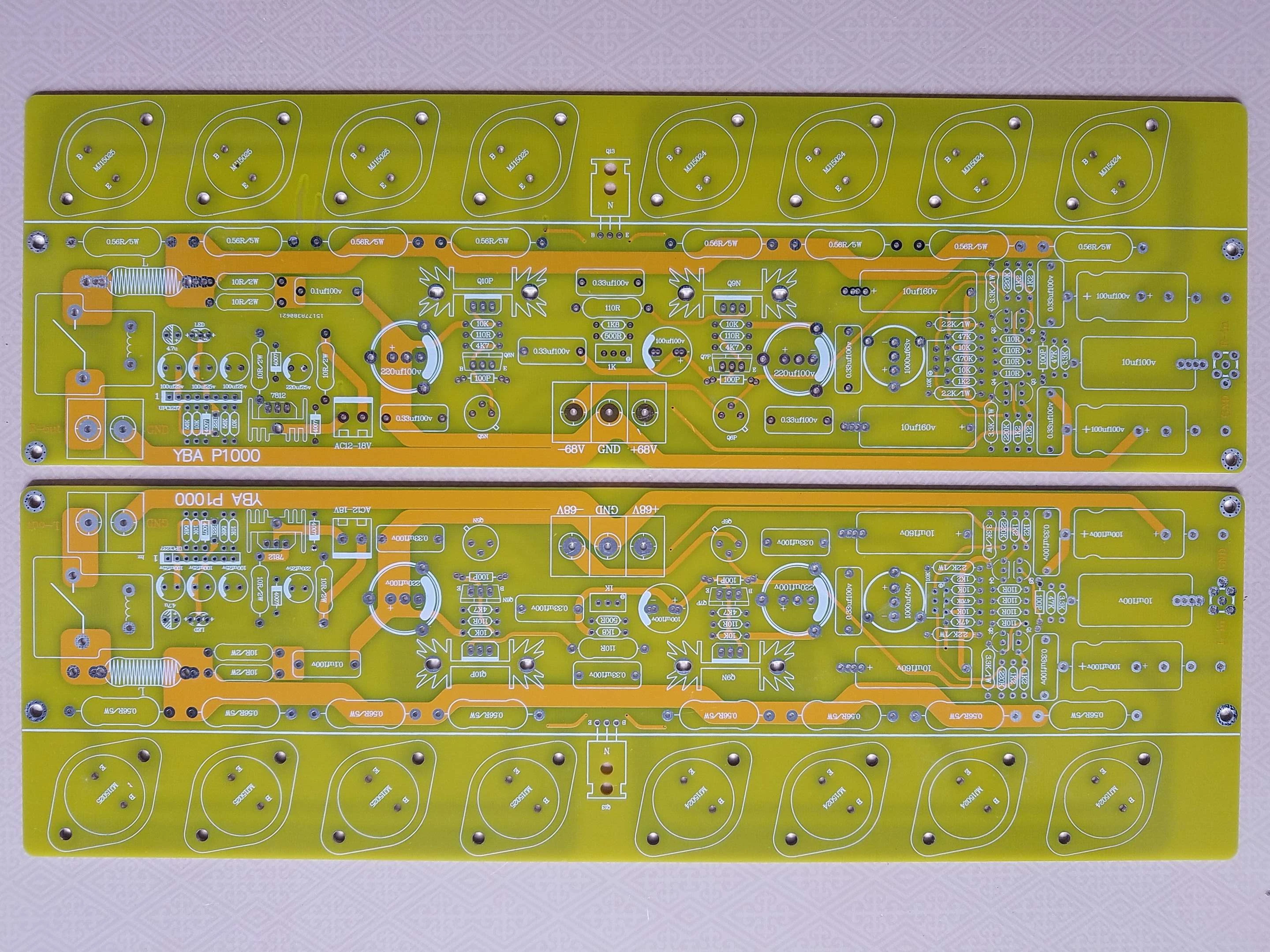 France YBA-1000p Amplifier Board PCB Empty Board A Set of 2 Pieces