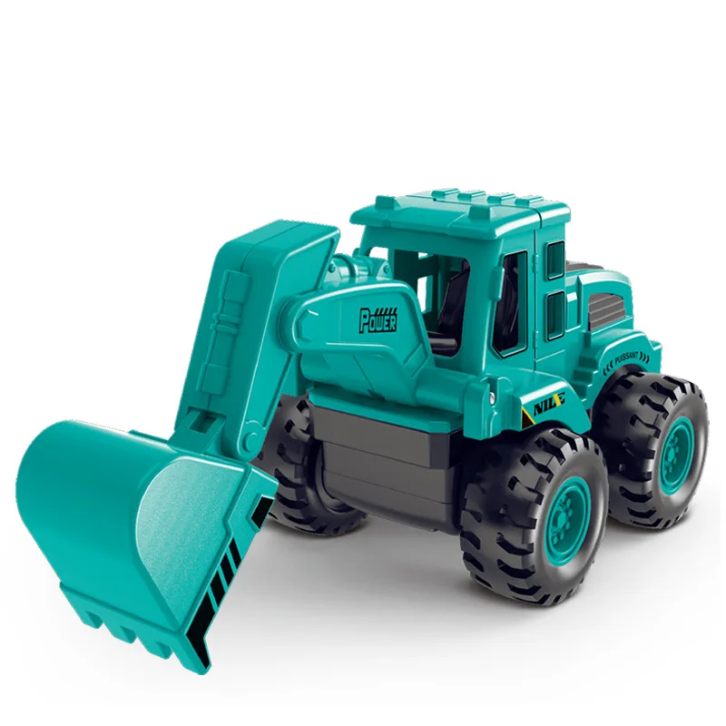 Children\'s Inertia Car Simulation Engineering Vehicle Toys Excavator Bulldozer Road Roller Boy Toy Car Children Birthday Gifts