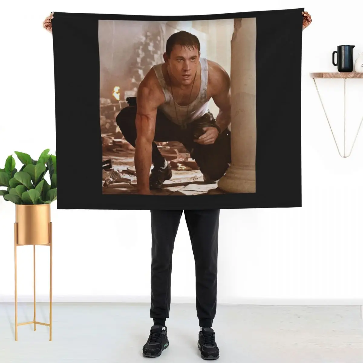 

Channing Tatum Scene Throw Blanket Lightweight Warm Blanket for Indoor Outdoor Use