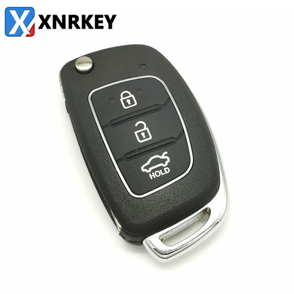 

XNRKEY 3 Buttons Flip Remote Car Key Shell Case For Hyundai Solaris ix35 ix45 ELANTRA Santa Fe HB20 Verna HY15/HY20/TOY40 Blade