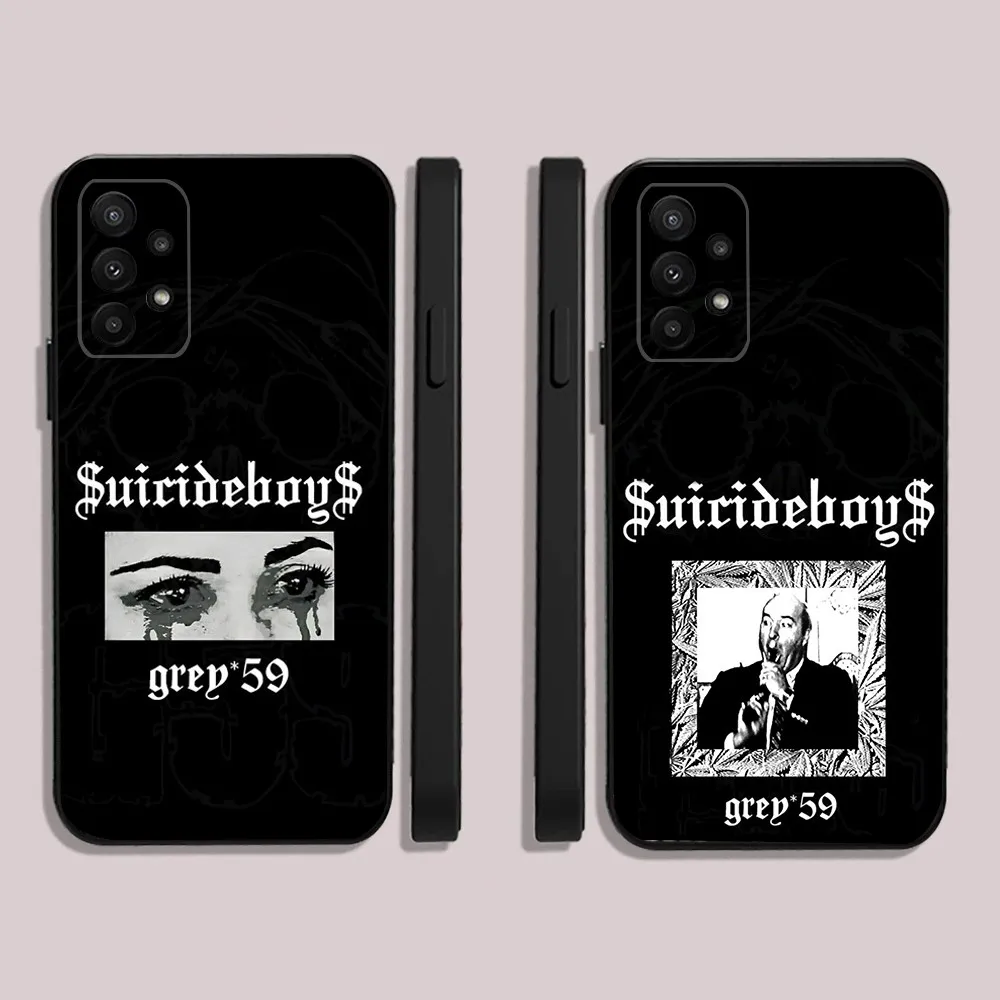 New World SuicideboyS Depression Phone Case For Samsung S24,23,22,30,21,10,9,Ultra,Plus,Lite,FE,5G Black Soft Case